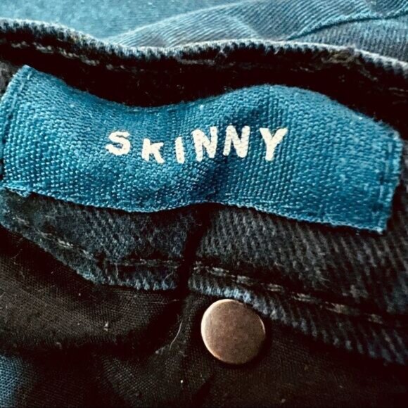 Aeropostale black denim mid rise ankle length 26 inseam skinny jeans pants 27 28 - Picture 5 of 6